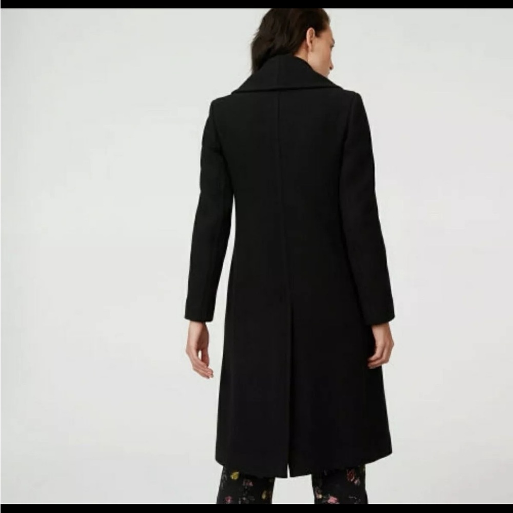 Club Monaco Cahndisse Wool Blend Shawl Collar Coat - Black Size S/P